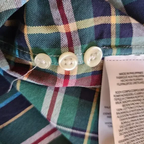 Ralph Lauren Classic Fit Mens XL Multicolor Plaid Long Sleeve Button Down Preppy - Picture 8 of 11